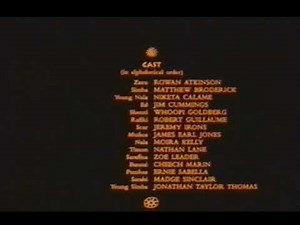 The Lion King (1994) End Credits Re-Do (Part 1) (My Version)