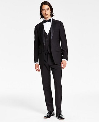 Calvin Klein Men's Slim-Fit Infinite Stretch Black Tuxedo Suit Separates - CLOSE OUT! - Macy's