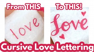 How to Write Cursive Love Lettering from Basic Love Letters - Rock Painting 101