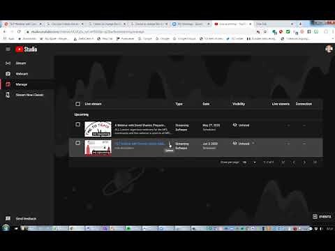 Change scheduled date and time of YouTube Live stream