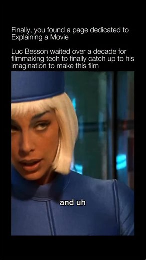 Explaining a Movie on Instagram: "Luc Besson first conceived the idea for The Fifth Element when he was just 16 years old, but had to wait over a decade before technology could bring his futuristic vision to life. When production finally began in the mid-1990s, Besson drew inspiration from French comic artists Jean “Moebius” Giraud and Jean-Claude Mézières to design the film’s distinctive world — a vibrant, chaotic blend of sci-fi and comic-book energy. The wait paid off: The Fifth Element becam