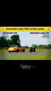 7.4K reactions · 233 shares | Kawasaki Ninja H2R  Vs Mercedes  Drag Race 礪 #kawasaki #Ninja #h2r #h2rkawasaki #h2rtopspeed #h2rlover #vs #mercedesbenz #racing #race #fb #tranding #viralvideo #viralshorts | Reyaj R | Facebook