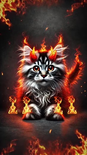悪魔に変身する猫。 #ai #aicat #猫 #catlover #catsoftiktok #ai勉強中 #悪魔