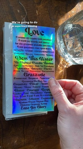 Water blessing hologram stickers Experiment results TBA (starting an Emoto rice experiment today) 3”x6” $5 each Free US shipping #waterislife #waterblessing #codedwater #waterhasmemory #structuredwater #blessit | Wild Hearts Rise Up | Facebook