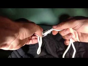 How to tie a single Loop/continuous drawstring tight