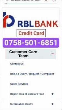 rbl bank credit card customer care number how to call rbl credit card customer care number