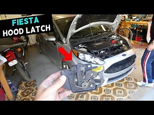HOW TO REPLACE REMOVE HOOD LATCH RELEASE LOCK ON FORD FIESTA MK7 ST BONNET