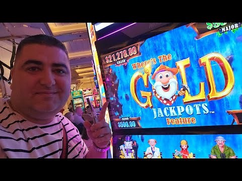 BIGGEST JACKPOT On Brand New Where's The Gold Slot