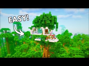 BEST Modern Tree House!?🌳🏠(Easy and Fast Tutorial) [MINECRAFT]