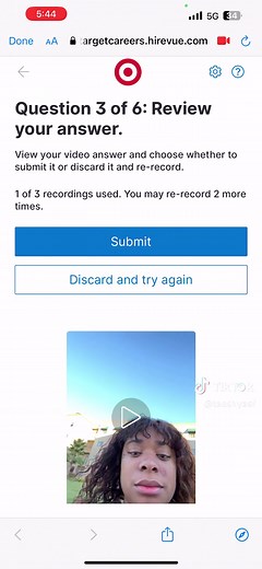 Target Virtual Interview Fail. I accidentally submitted this video and I bet im not getting the job now! 😡 #fail #fyp #funny #target #jobs #interview #trending #viral
