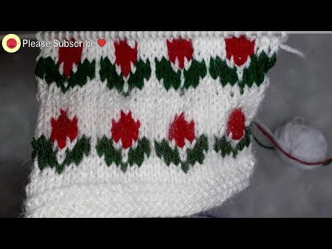Flower Sweater design / pattern for Beginners | @happywoolknit