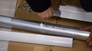 ALEKO 13 ft. Caribbean Polyester Manual Retractable Patio Awning 10 ft. Projection in Gray AW13X10GY80-HD