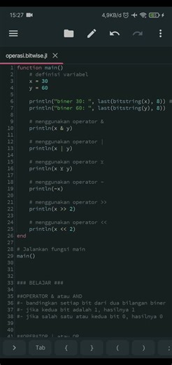 operasi bitwise pada program julia