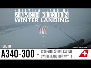 GREAT FULL WINTER Landing in the A340!