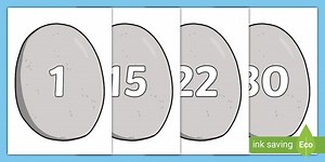 Numbers 1 to 30 on Stepping Stones