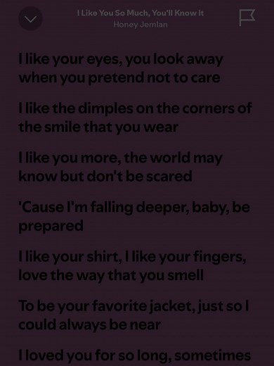 I Like You So Much You'll Know It - Full Song Lyrics