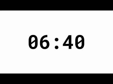 400 Second Countdown Timer - White Background