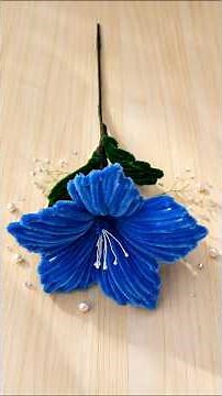 Part1. Beautiful Blue Pipe Cleaner Flower Craft |Easy Handmade DIY Aesthetic Flower Tutorial flower