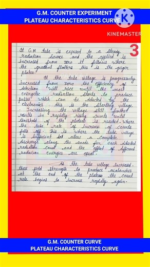 GM COUNTER EXPERIMENT | GEIGER MULLER COUNTER EXPERIMENT | PLATEAU CHARACTERS CURVE | GM COUNTER ||