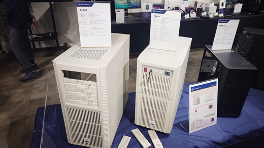 Retro beige PC tower case comes with a lock and key