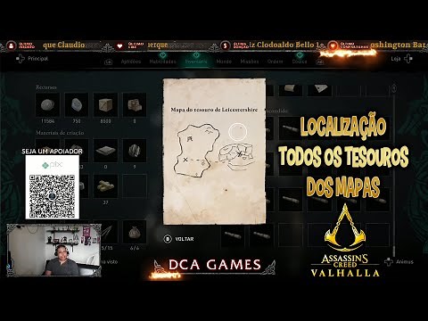 ASSASSIN'S CREED VALHALLA - LOCALIZAÇÃO TODOS TESOUROS DOS MAPAS DOS TESOUROS