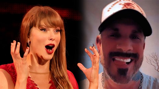 Taylor Swift slides in AJ McLean's comments to gush over a viral mashup featuring their respective songs, both produced by Max Martin. | Entertainment Tonight