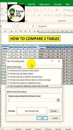 Compare Two Tables in Seconds! 😱 Excel’s Smartest Trick | ExcelWithPaji