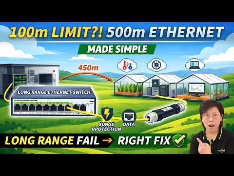 Extend Ethernet to 450m (No Fiber) | Smart Agriculture Network