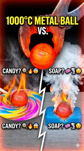 Red Hot Metal Ball vs Everyday Objects! 😱🔥#experiment #redhotmetalball #satisfying #asmr #viral #yt