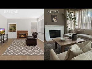 MAJOR LIVING ROOM TRANSFORMATION || *before and after* || Neutral Style Decor Inspo