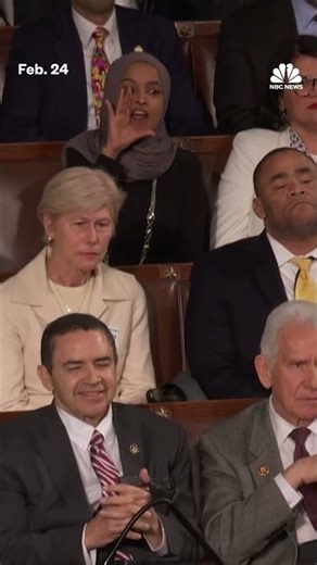 Rep. Ilhan Omar heckles Trump as he calls for end to sanctuary cities