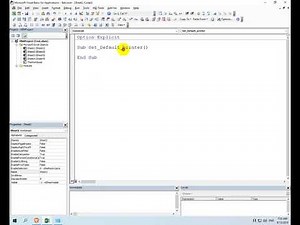 تعيين الطابعة الافتراضية بالأكواد Set Default Printer Using VBA