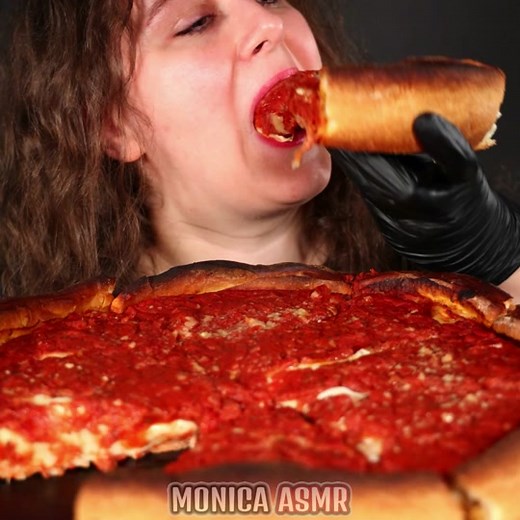 GIANT CHICAGO DEEP DISH PIZZA MUKBANG | CHEESY PIZZA | PIZZA MUKBANG | ASMR FOOD | ASMR EATING (link in bio) #seafoodboil #creamygarlicsauce #pizza #pizzalovers #viral #fyp