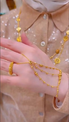 💎 Stunning Gold Hand Bracelet & Ring for Women | Jewelry Goals ✨