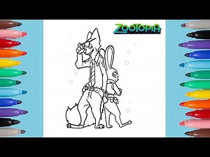 Zootopia Coloring Pages | Judy Hopps and Nick from Zootopia 🚓