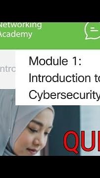 #introduction to cyberSecurity #cisco Module 1 quiz answers