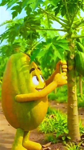 I Made a Flute Using ONLY a Papaya Leaf! 🍃🎶😱 #PapayaLeafFlute #LeafCraft #Shorts