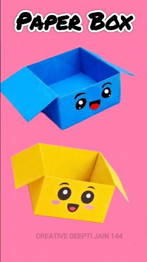 Diy Paper Box | Origami Paper Box | Kawaii Paper Box | #origamibox #kawaii #paperbox #papercraft