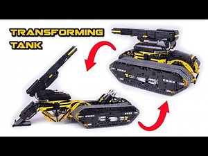 Transforming Lego Technic Tank - Howitzer - Full RC