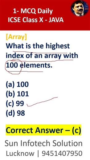 One MCQ Daily ICSE Java #education #icsecomputer #computereducation