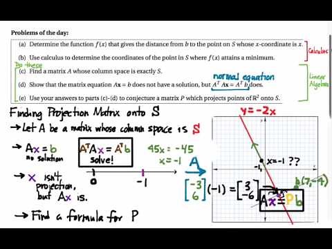 416.1E Formula for Projection Matrix