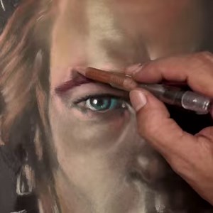 Achilles in Troy Medium: BLOCKX soft pastels on Pastelmat paper ... | DRAWING PENCIL