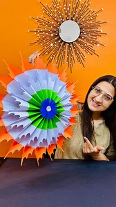 52K views · 10K reactions | DIY Republic Day paper craft hanging decor  #RepublicDay #DIY #PaperCraft #Craft #Trending #Festival #RepublicDay2025 #IndependenceDay #India #Explore#ExploreMore #Instagram #InstagramReels #Like #republicdayspecial #art #hanging #Decor #Decoration #schoolproject | Chet Chat Homies | Facebook