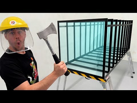 How Many Glass Windows Stops A Throwing Axe???