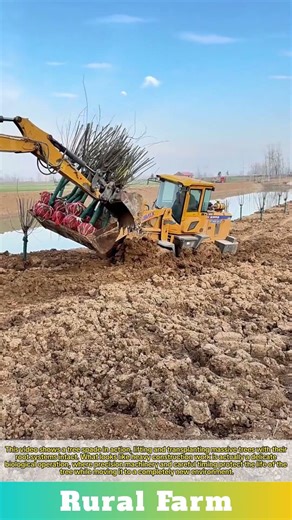 Tree Spade in Action Moving Massive Trees to a New Home: How to Transplant Trees Like a Pro