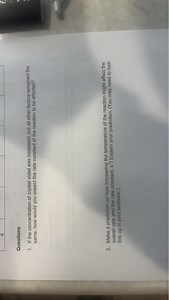 Questions1. If the concentration of crystal violet was increas... | Filo