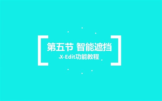 X-Edit功能教程来了（第5节：智能遮挡）