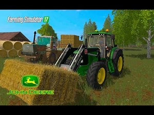 Farming Simulator 2017. НОВОСВЕТЛОВКА. Погрузчик JOHN DEERE 7520 .