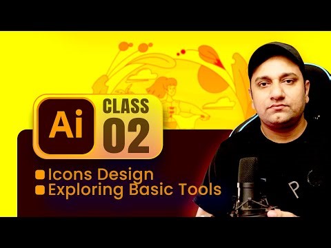 Adobe Illustrator LIVE Class-02 | Icons Designing Process & Exploring Basic Tools