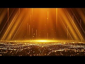 Golden glitter particle stage award background